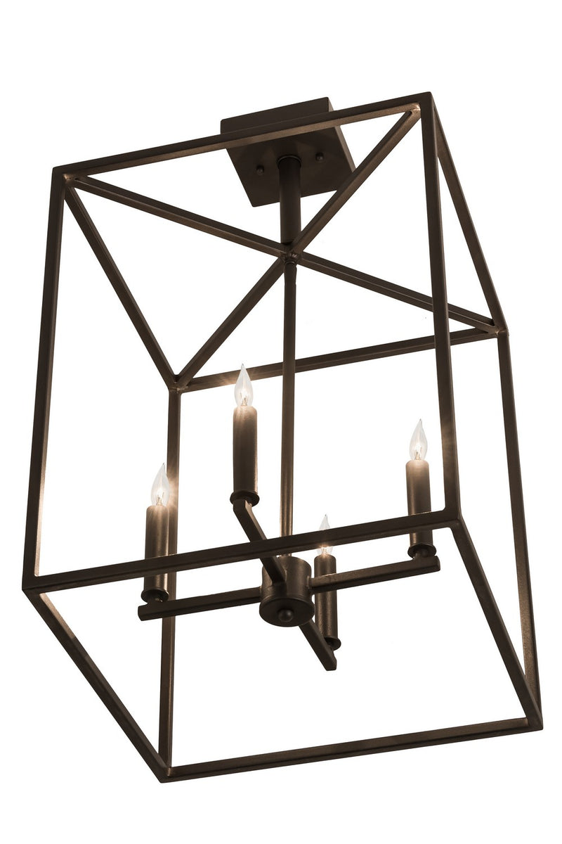Meyda Tiffany 188630 Four Light Pendant, Wrought Iron