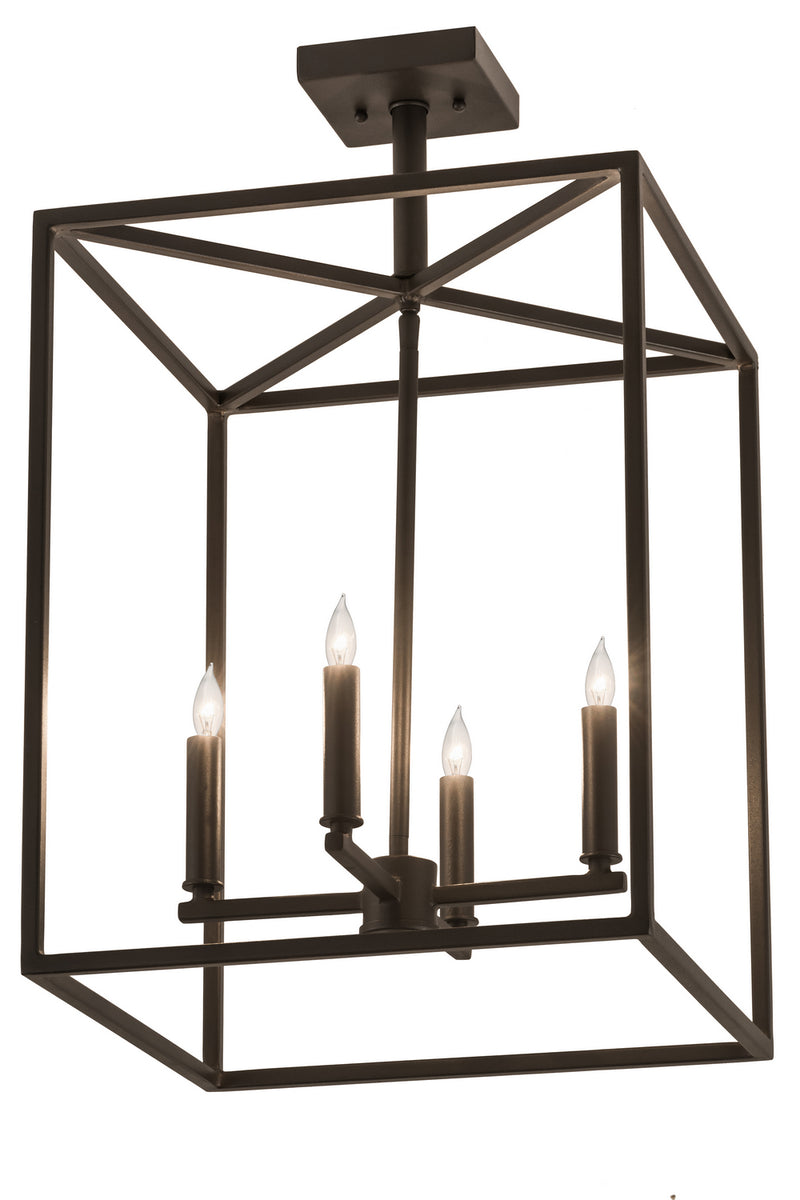 Meyda Tiffany 188630 Four Light Pendant, Wrought Iron