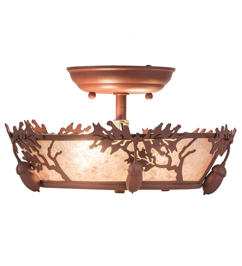 Meyda Tiffany 188635 Two Light Flushmount, Rust