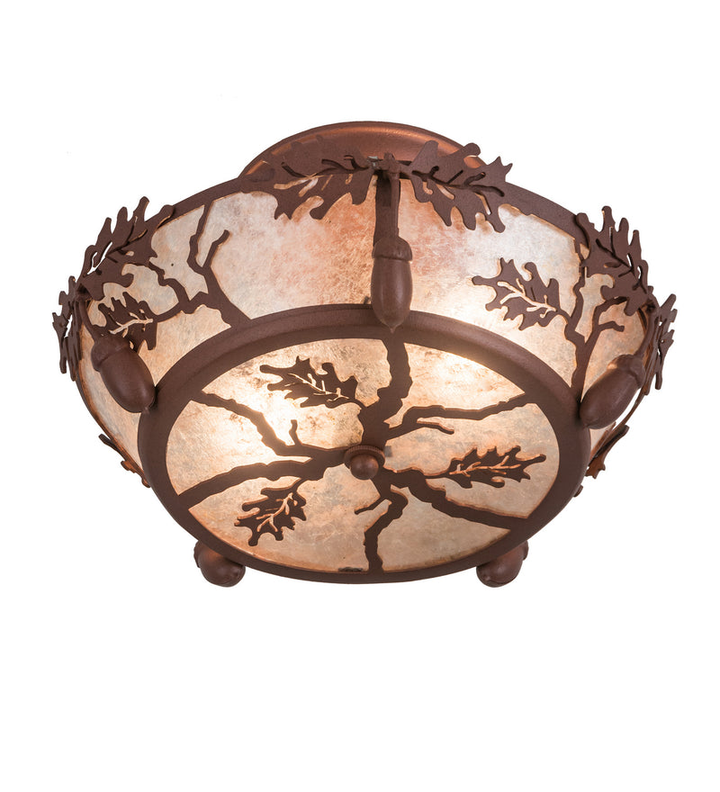 Meyda Tiffany 188635 Two Light Flushmount, Rust