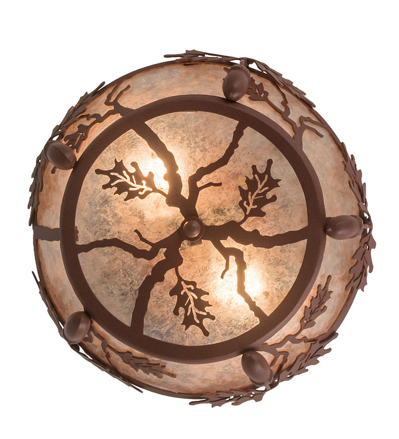 Meyda Tiffany 188635 Two Light Flushmount, Rust