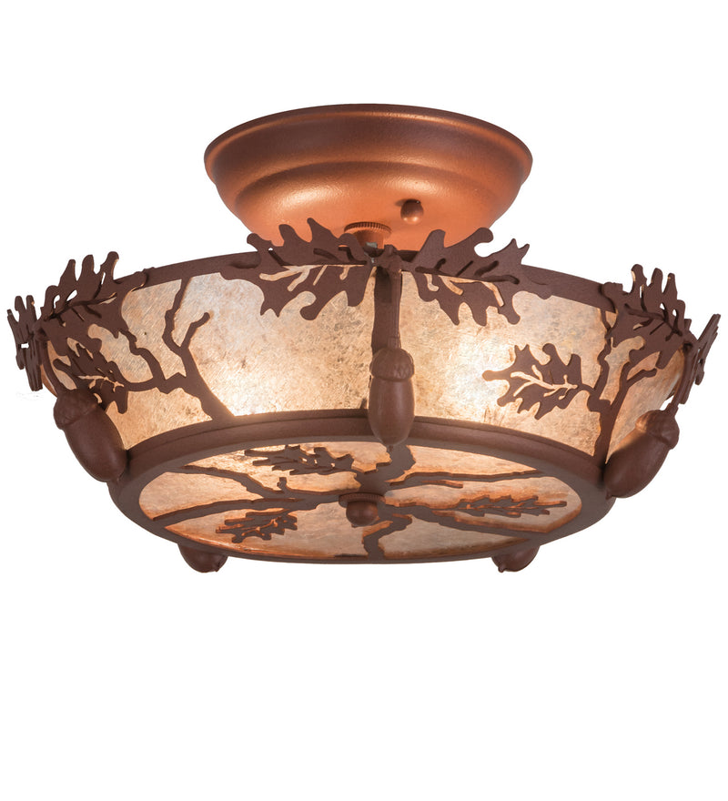 Meyda Tiffany 188635 Two Light Flushmount, Rust