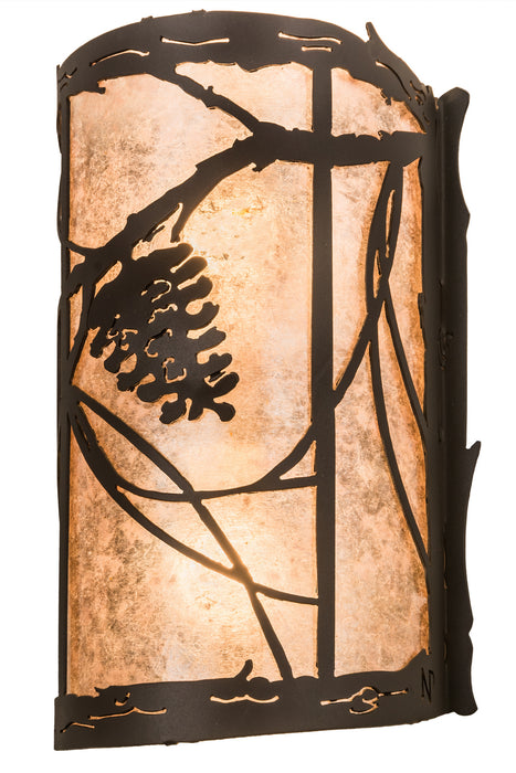 Meyda Tiffany 188669 Two Light Wall Sconce, Wrought Iron