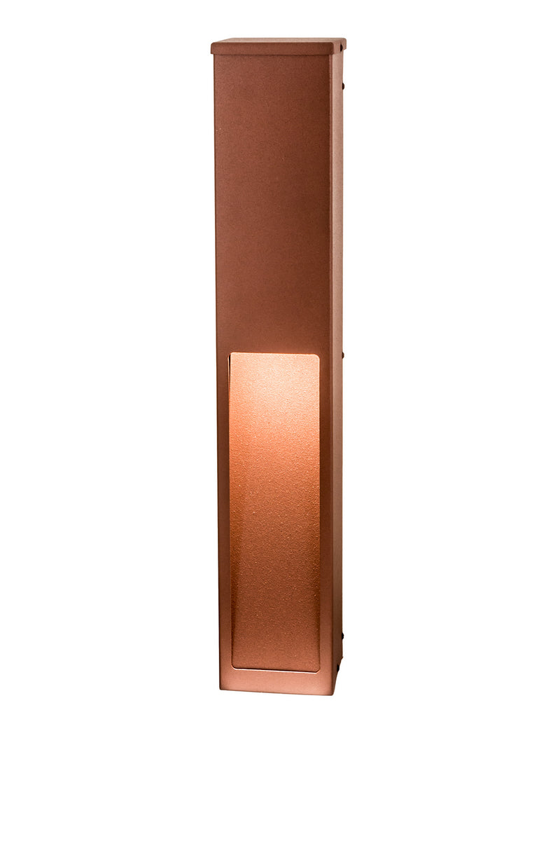Meyda Tiffany 188707 One Light Bollard Pillar Landscape Fixture, Rust/Phosphate & Prime