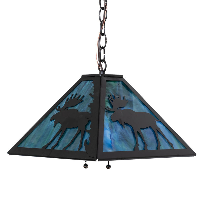 Meyda Tiffany 188740 Two Light Pendant, Textured Black
