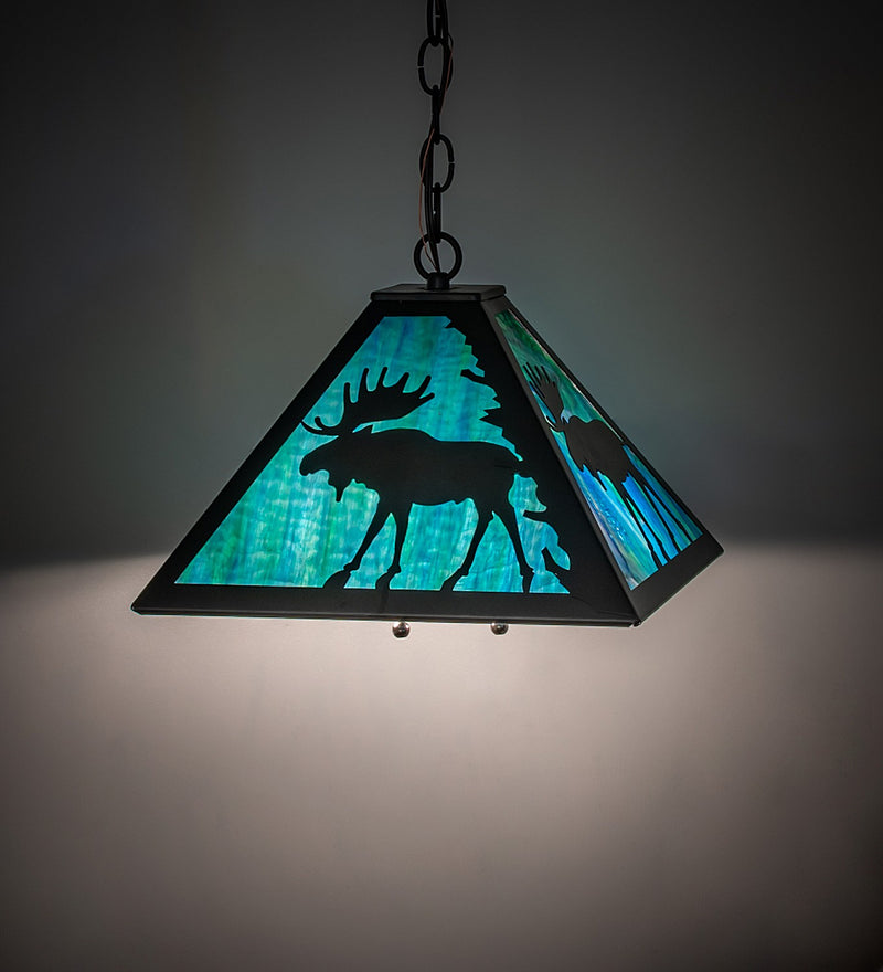Meyda Tiffany 188740 Two Light Pendant, Textured Black