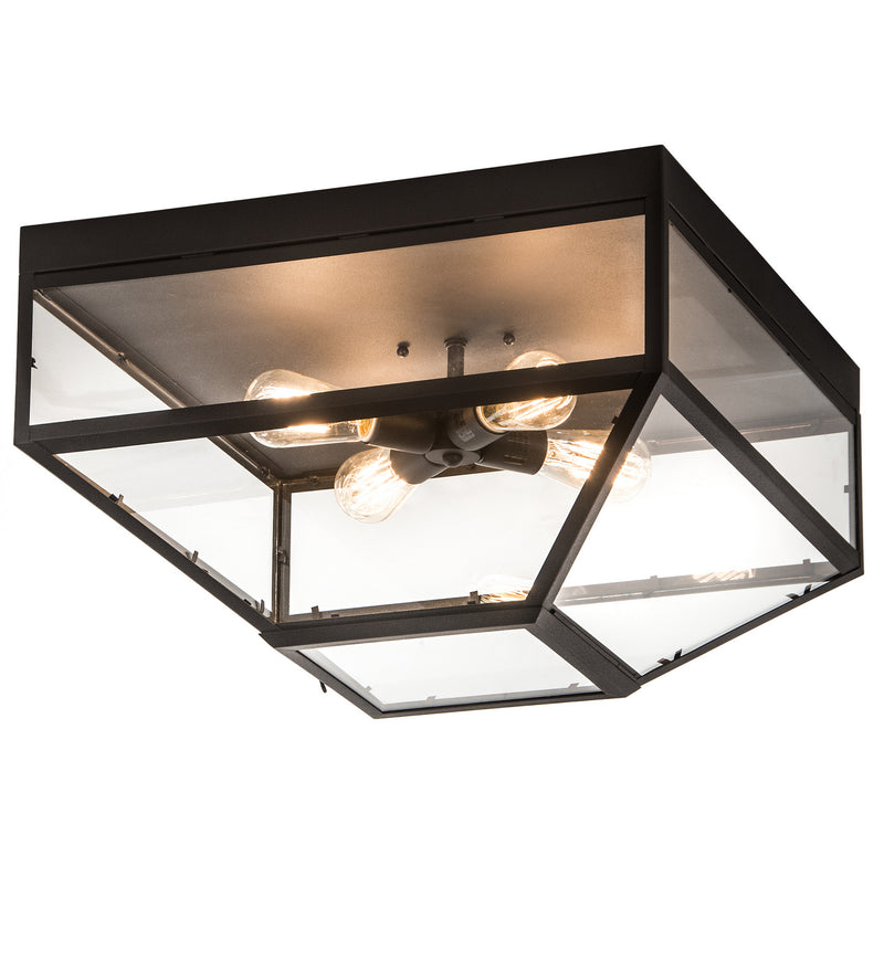 Meyda Tiffany 188965 Four Light Flushmount, Wrought Iron