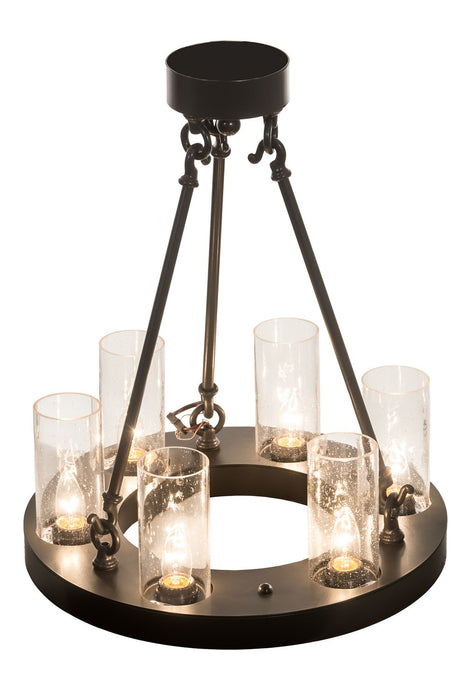 Meyda Tiffany 189306 Six Light Chandelier, Timeless Bronze