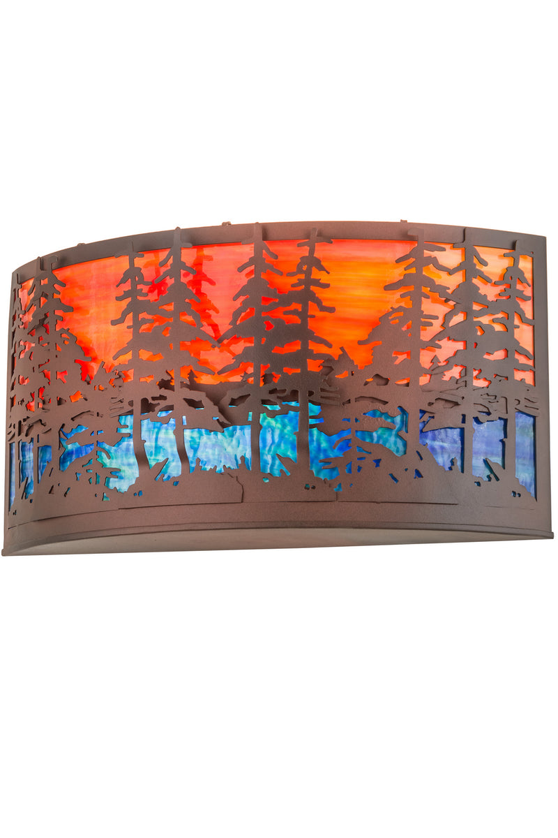 Meyda Tiffany 189494 Two Light Wall Sconce, Rust/Wrought Iron