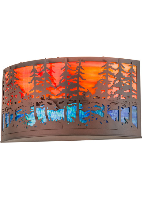 Meyda Tiffany 189494 Two Light Wall Sconce, Rust/Wrought Iron