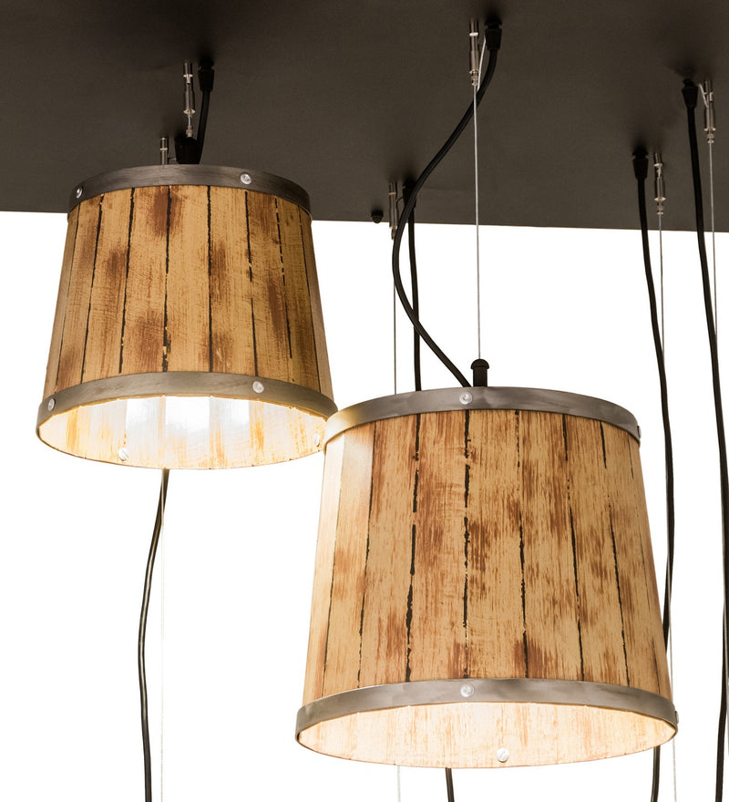 Meyda Tiffany 189726 12 Light Pendant, Industrial Steel