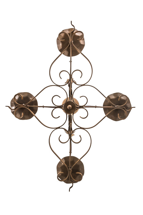 Meyda Tiffany 189728 Four Light Chandelier, Rustic Iron