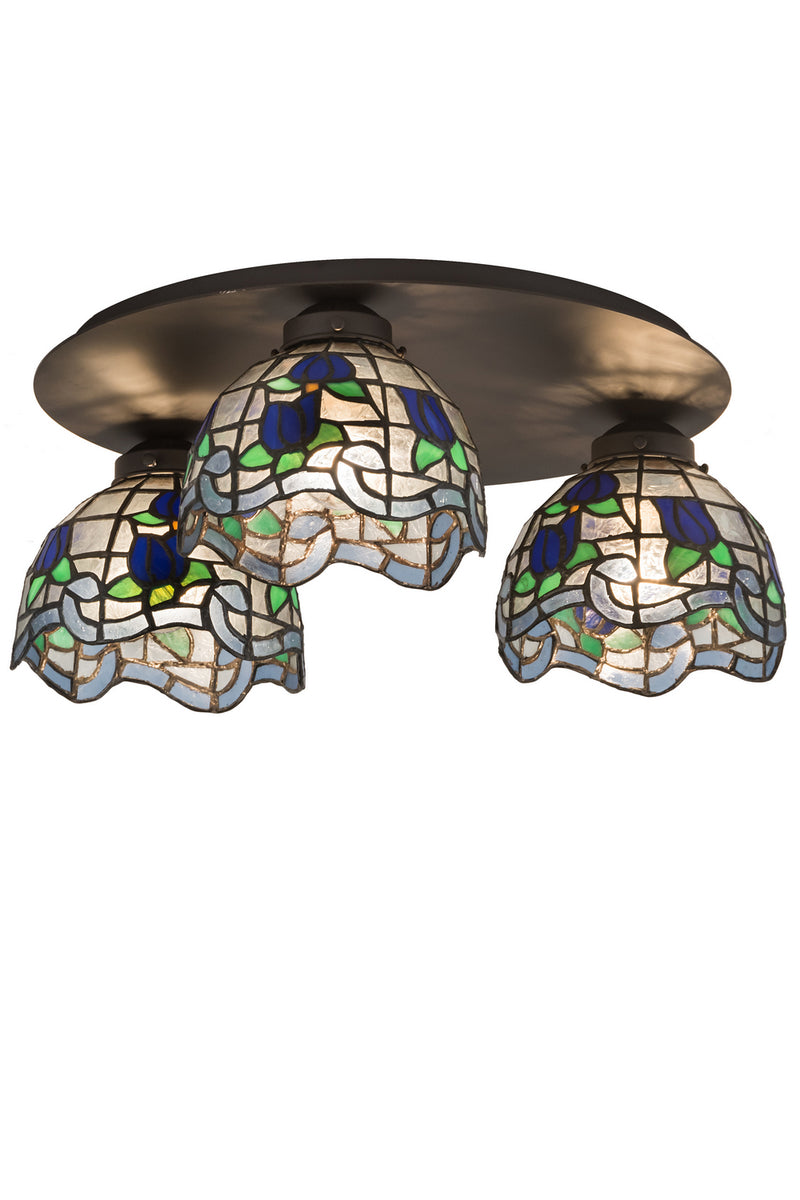 Meyda Tiffany 189790 Three Light Flushmount, Oil Rubbed Bronze
