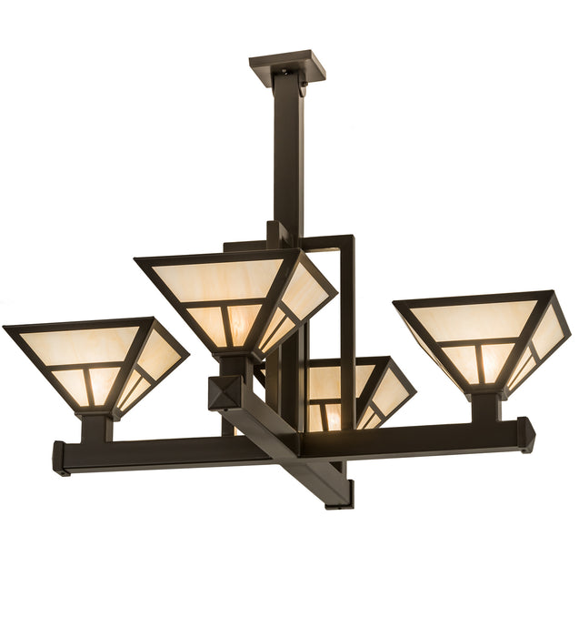 Meyda Tiffany 189964 Four Light Inverted Pendant, Timeless Bronze