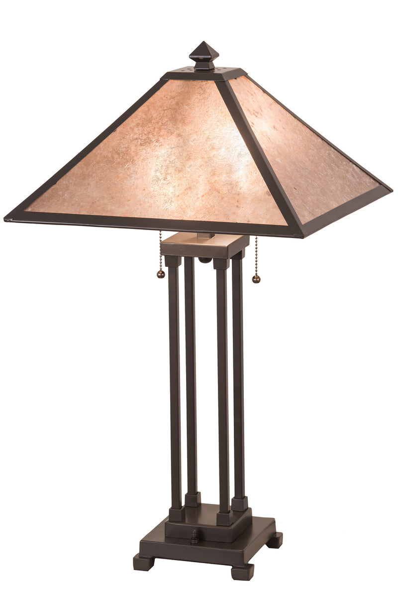 Meyda Tiffany 190083 Two Light Table Lamp, Timeless Bronze