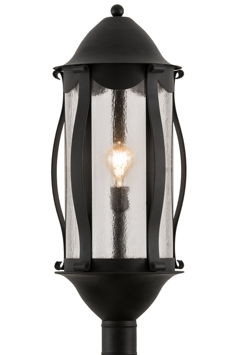 Meyda Tiffany 189656 One Light Post Mount, Old Wrought Iron