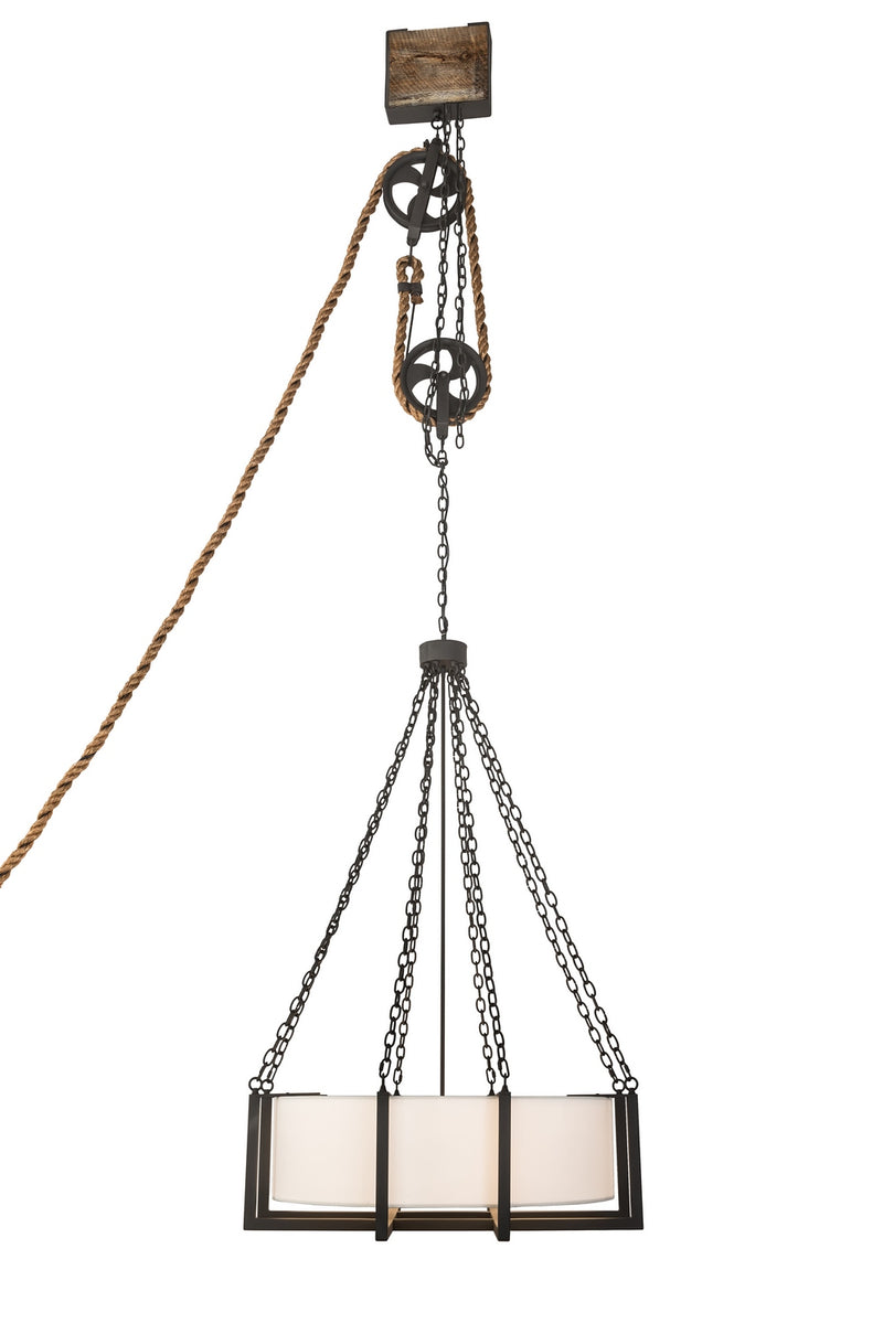 Meyda Tiffany 190118 Six Light Inverted Pendant, Wrought Iron
