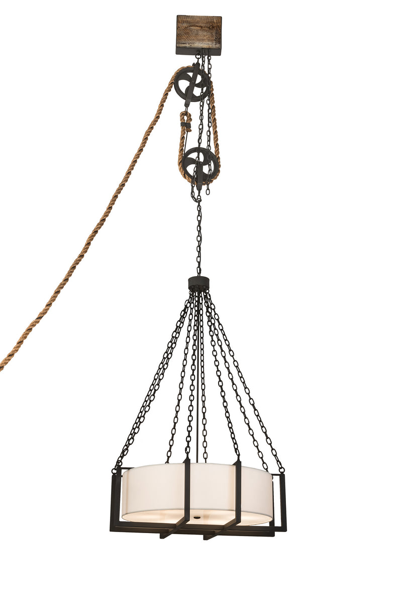 Meyda Tiffany 190118 Six Light Inverted Pendant, Wrought Iron