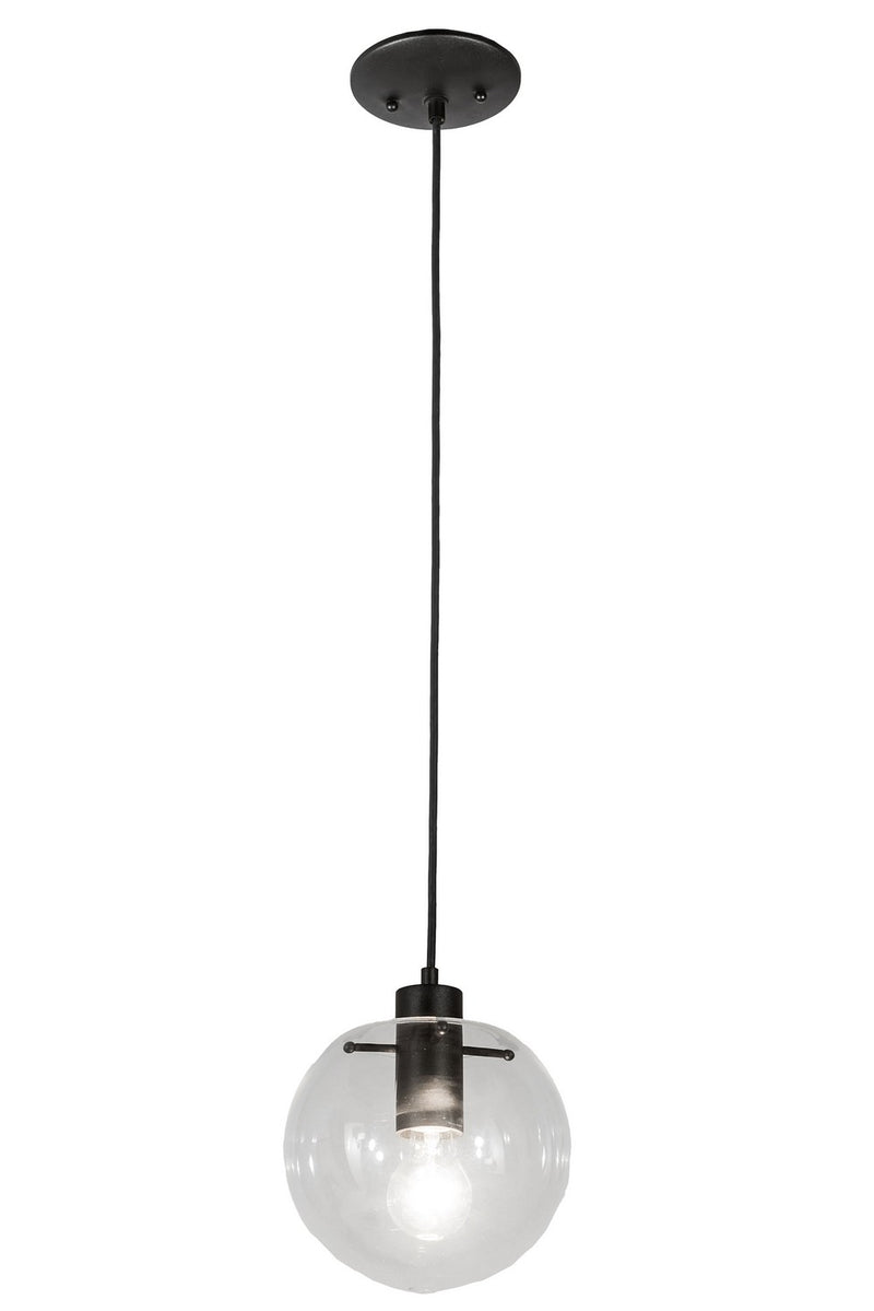 Meyda Tiffany 190234 One Light Pendant, Textured Black