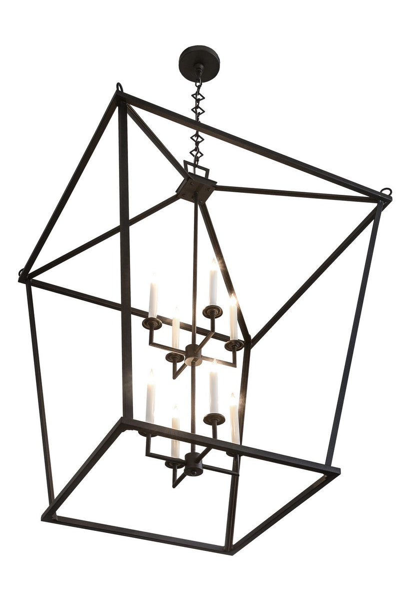 Meyda Tiffany 190127 Eight Light Pendant, Textured Black