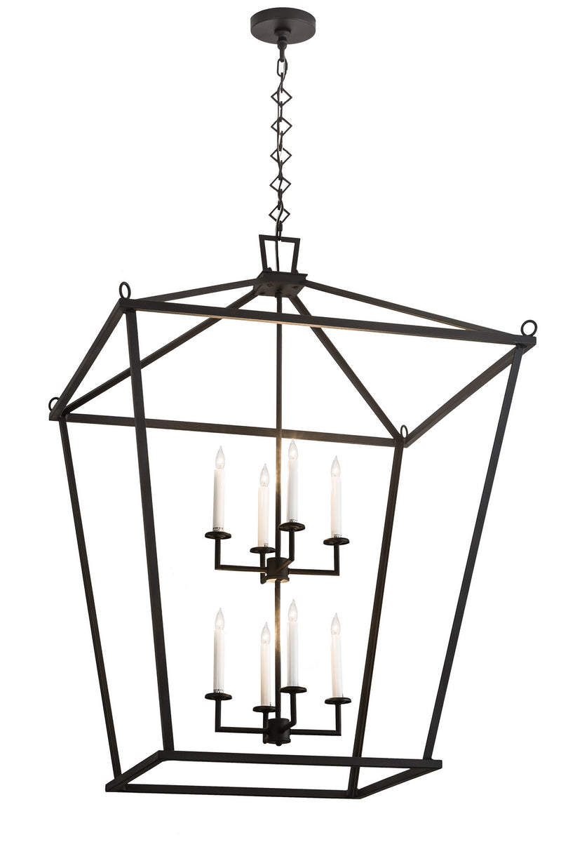 Meyda Tiffany 190127 Eight Light Pendant, Textured Black