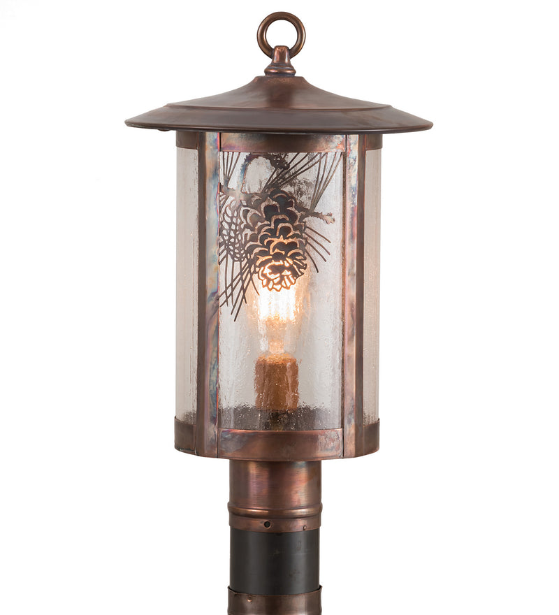 Meyda Tiffany 90623 One Light Post Mount, Vintage Copper