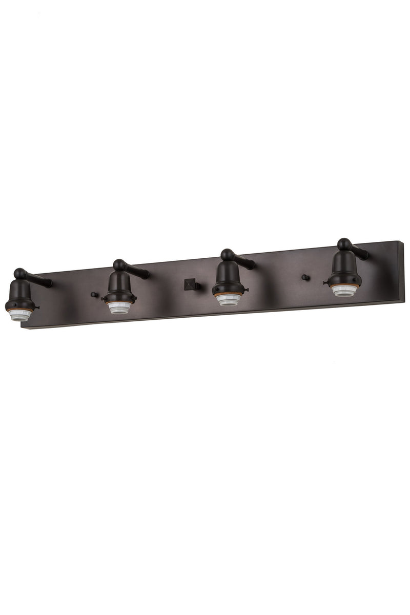 Meyda Tiffany 51796 Four Light Vanity Hardware, Craftsman Brown