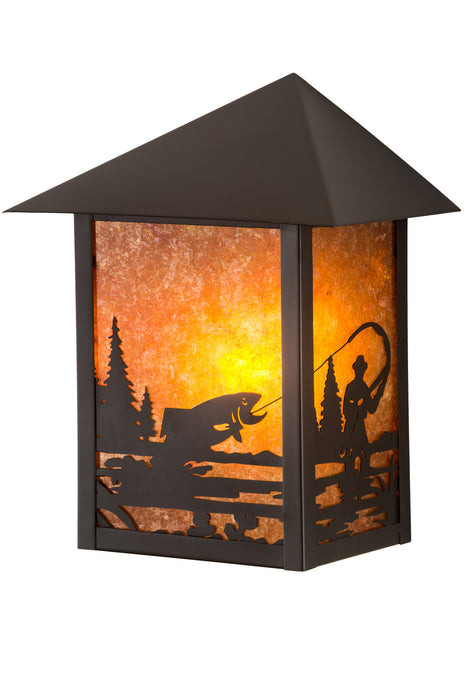 Meyda Tiffany 38025 One Light Wall Sconce, Craftsman Brown