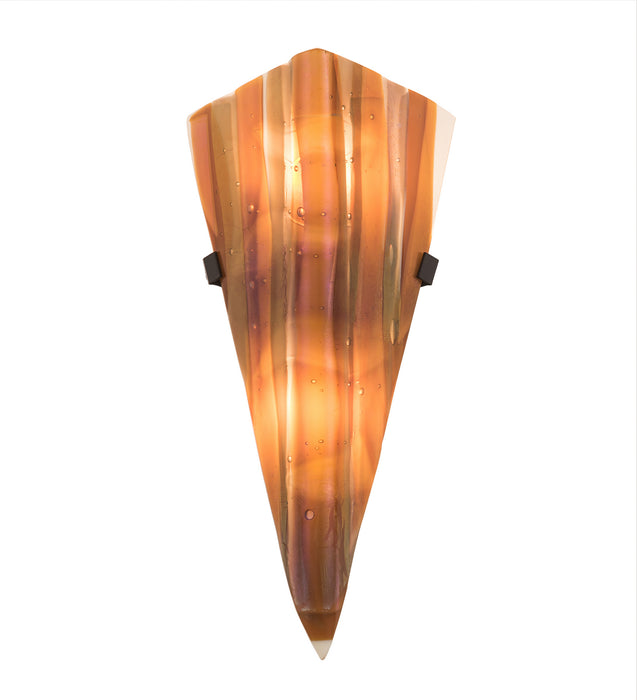 Meyda Tiffany 193198 Two Light Wall Sconce, Black Metal