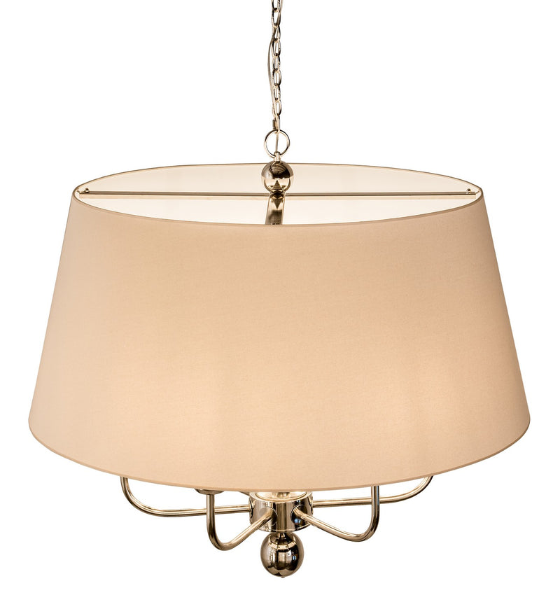 Meyda Tiffany 193402 Six Light Chandelier, Polished Nickel