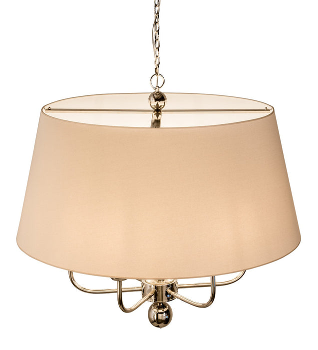 Meyda Tiffany 193402 Six Light Chandelier, Polished Nickel