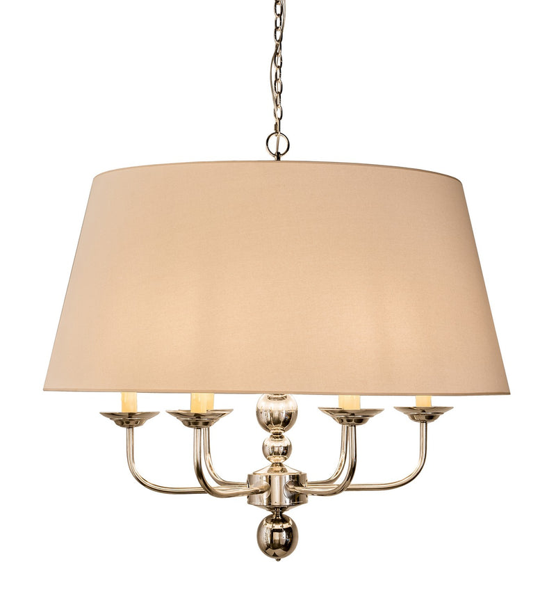 Meyda Tiffany 193402 Six Light Chandelier, Polished Nickel