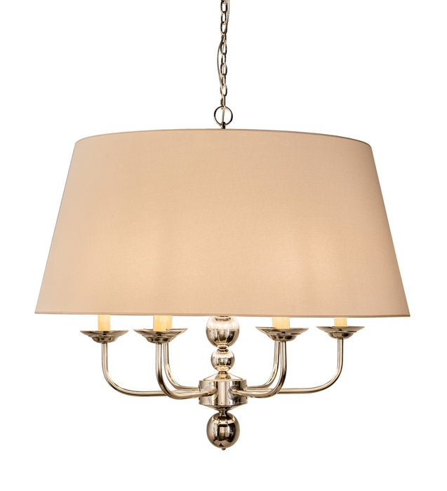 Meyda Tiffany 193402 Six Light Chandelier, Polished Nickel