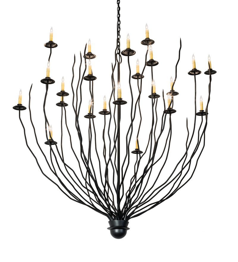 Meyda Tiffany 193565 22 Light Chandelier, Flat Black