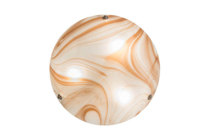 Meyda Tiffany 190546 Three Light Semi-Flushmount, Brushed Nickel
