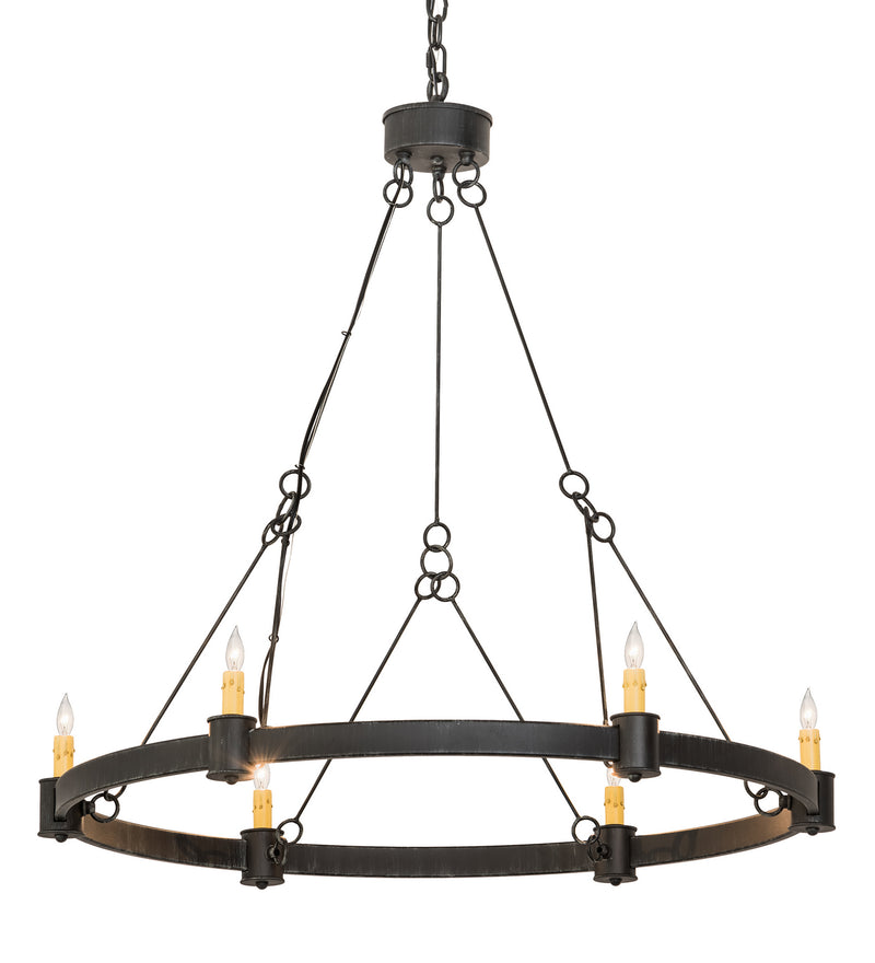 Meyda Tiffany 190565 Six Light Chandelier, Antique Iron Gate