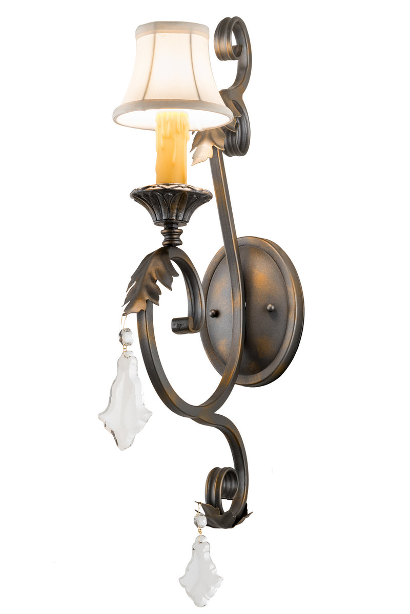 Meyda Tiffany 190625 One Light Wall Sconce, French Bronzed