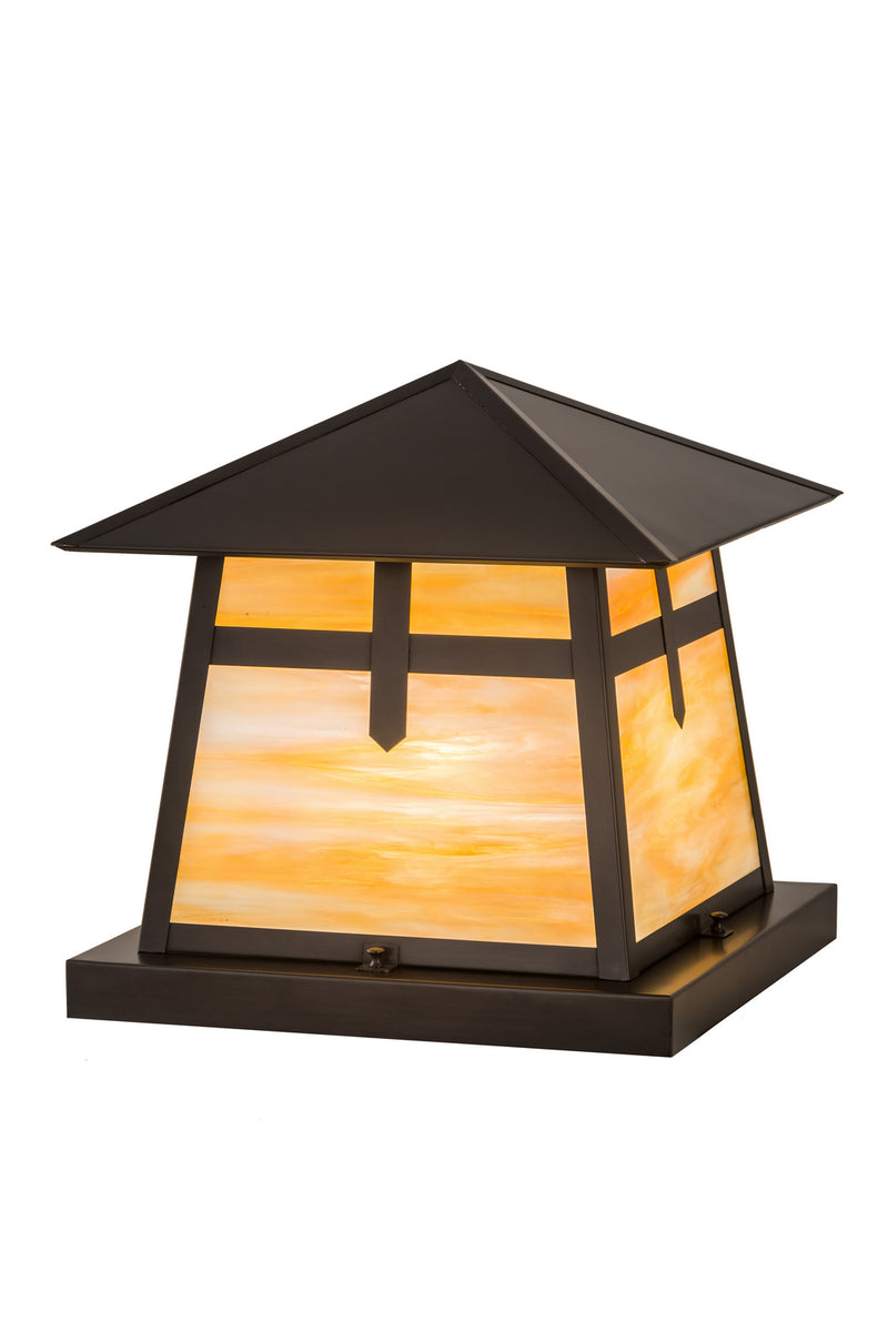 Meyda Tiffany 190756 One Light Pier Mount, Craftsman Brown