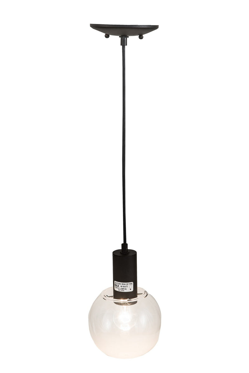 Meyda Tiffany 190882 One Light Mini Pendant, Textured Black