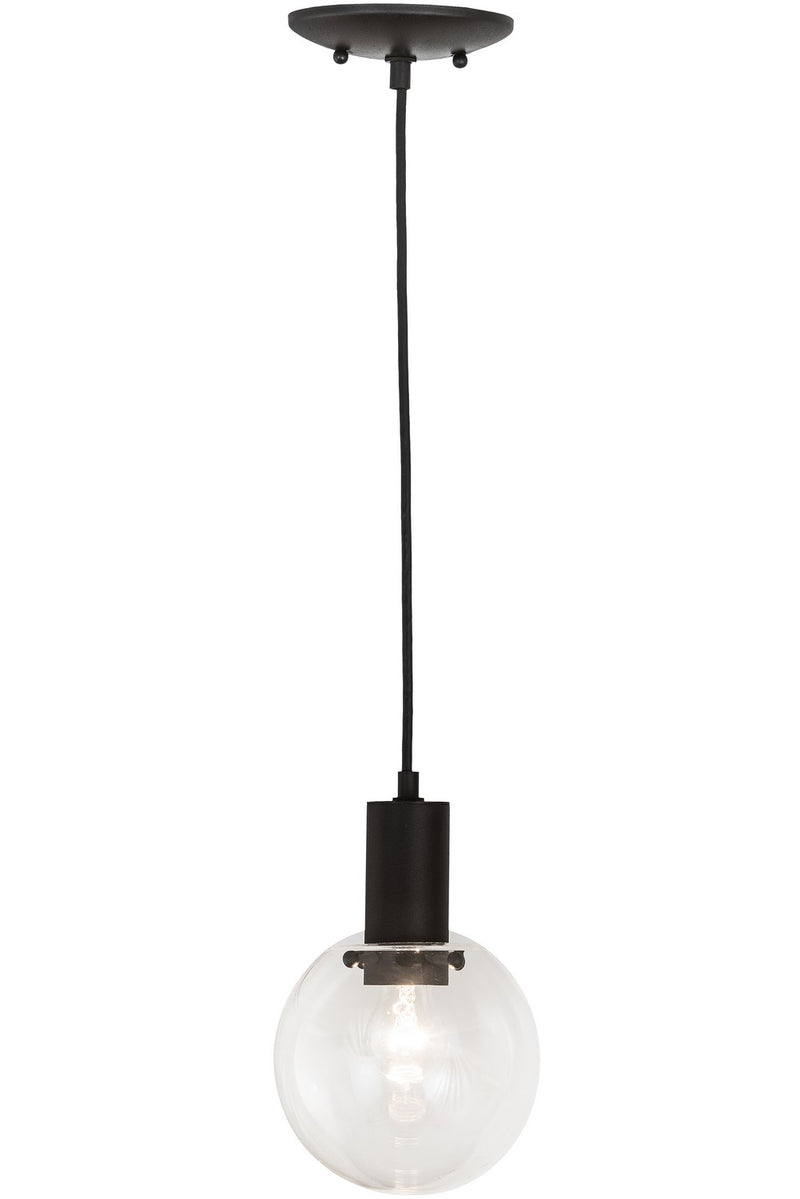 Meyda Tiffany 190882 One Light Mini Pendant, Textured Black