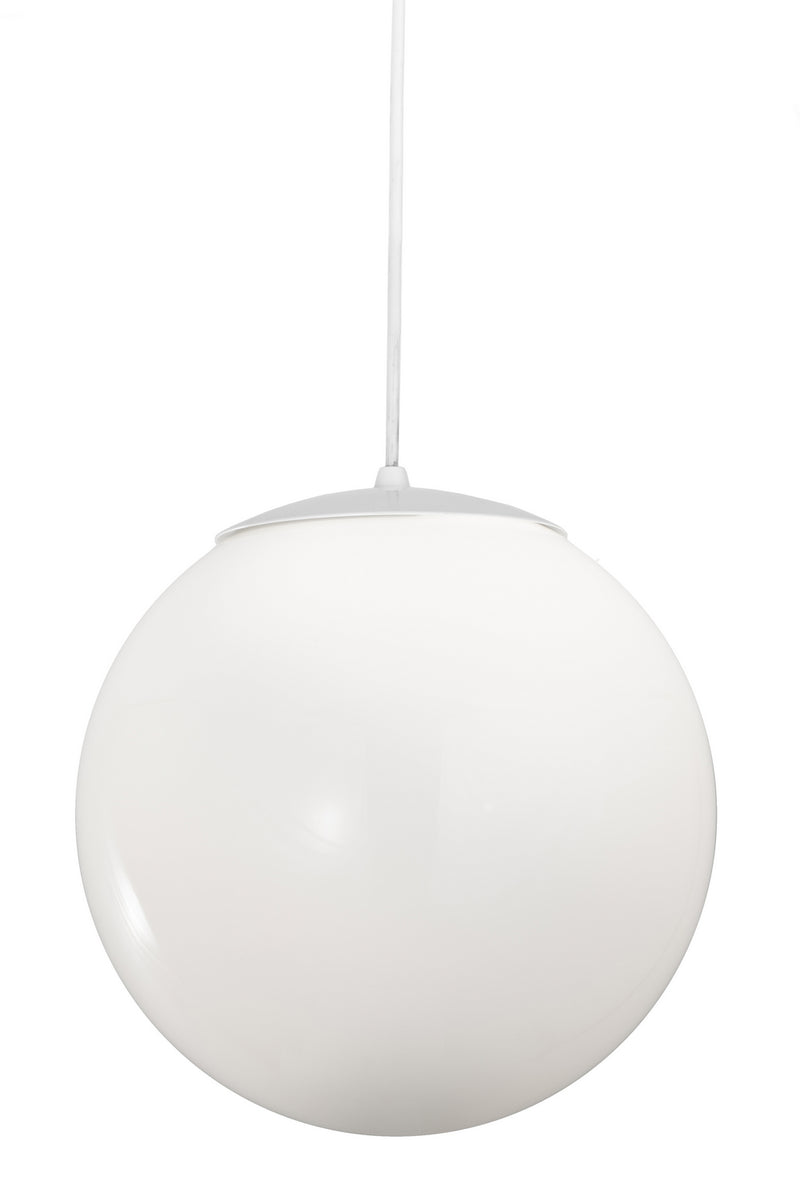 Meyda Tiffany 191103 One Light Pendant, Gloss White