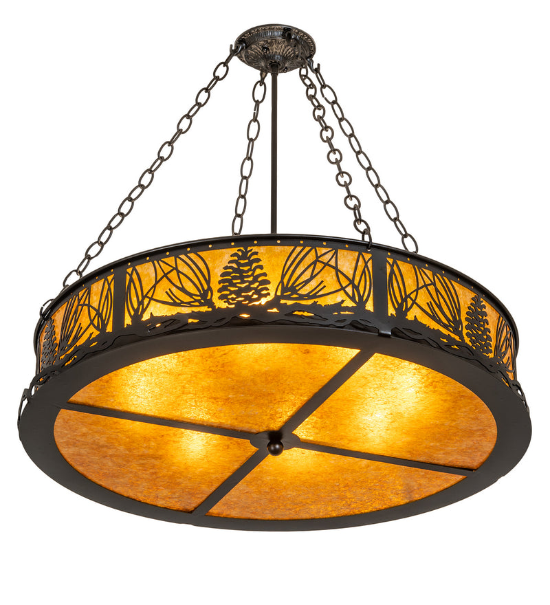 Meyda Tiffany 191371 Four Light Semi-Flushmount, Textured Black