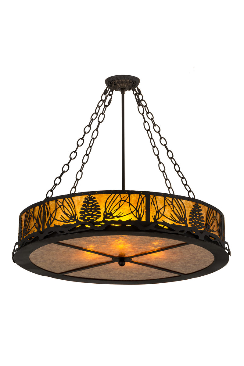 Meyda Tiffany 191371 Four Light Semi-Flushmount, Textured Black
