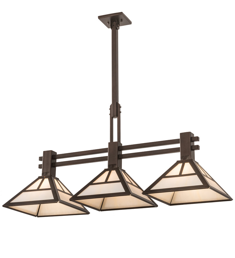Meyda Tiffany 191702 Three Light Island Pendant, Mahogany Bronze
