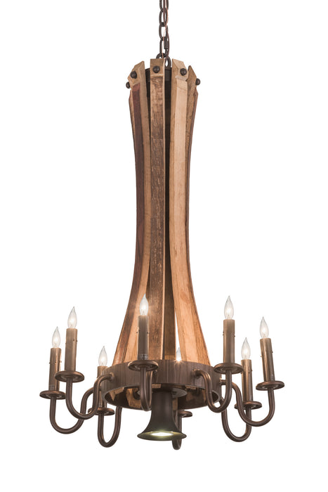 Meyda Tiffany 191707 Nine Light Chandelier, Mahogany Bronze