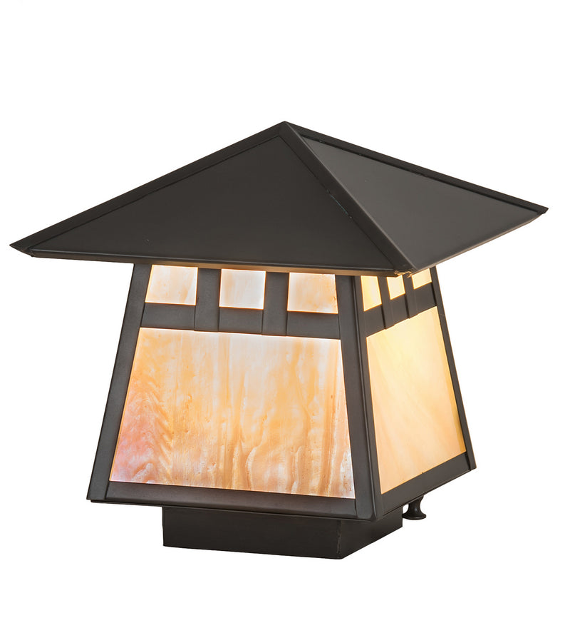 Meyda Tiffany 191768 One Light Pier Mount, Craftsman Brown