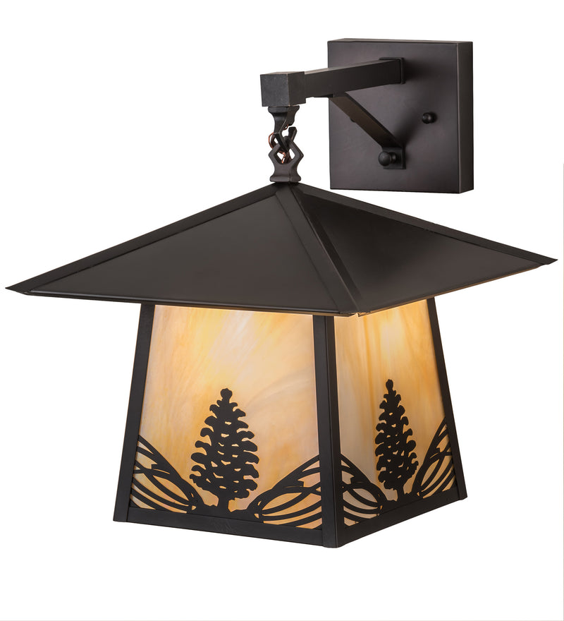 Meyda Tiffany 191801 One Light Wall Sconce, Craftsman Brown