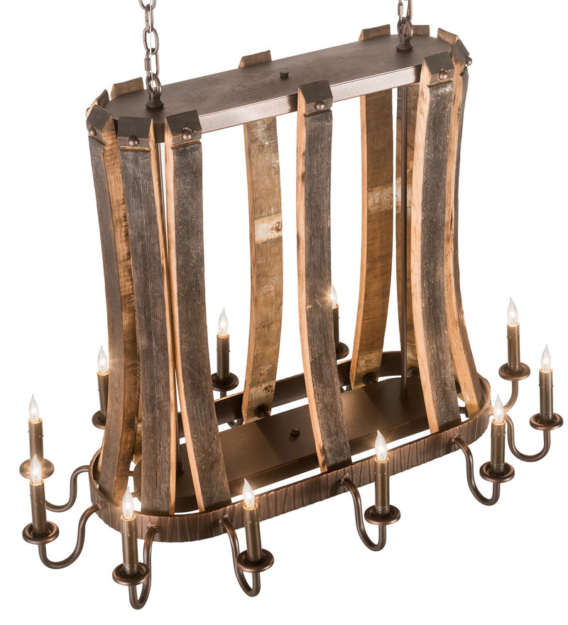 Meyda Tiffany 191902 12 Light Chandelier, Mahogany Bronze