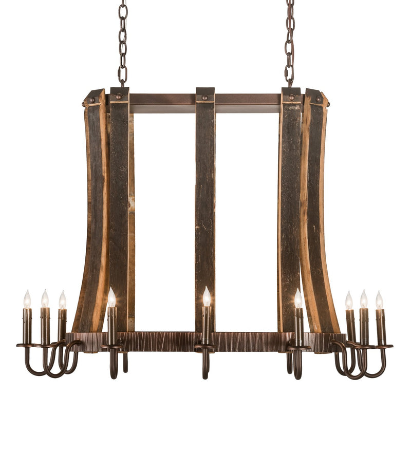 Meyda Tiffany 191902 12 Light Chandelier, Mahogany Bronze