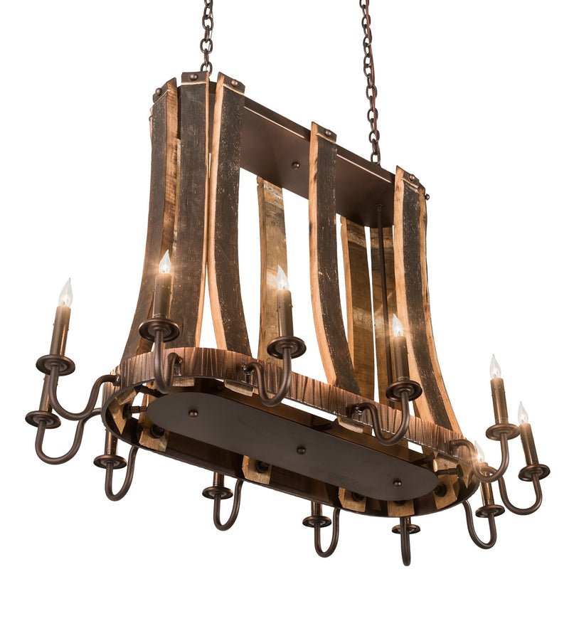 Meyda Tiffany 191902 12 Light Chandelier, Mahogany Bronze